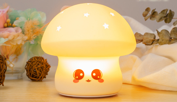 硅膠七彩變色蘑菇燈