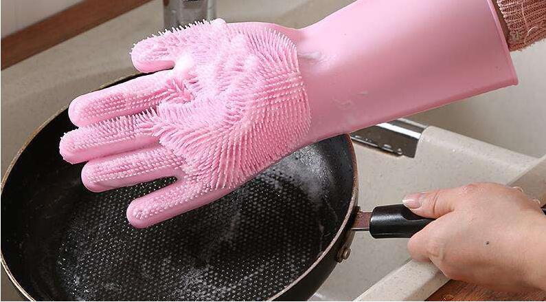 硅膠洗碗魔術手套好用嗎